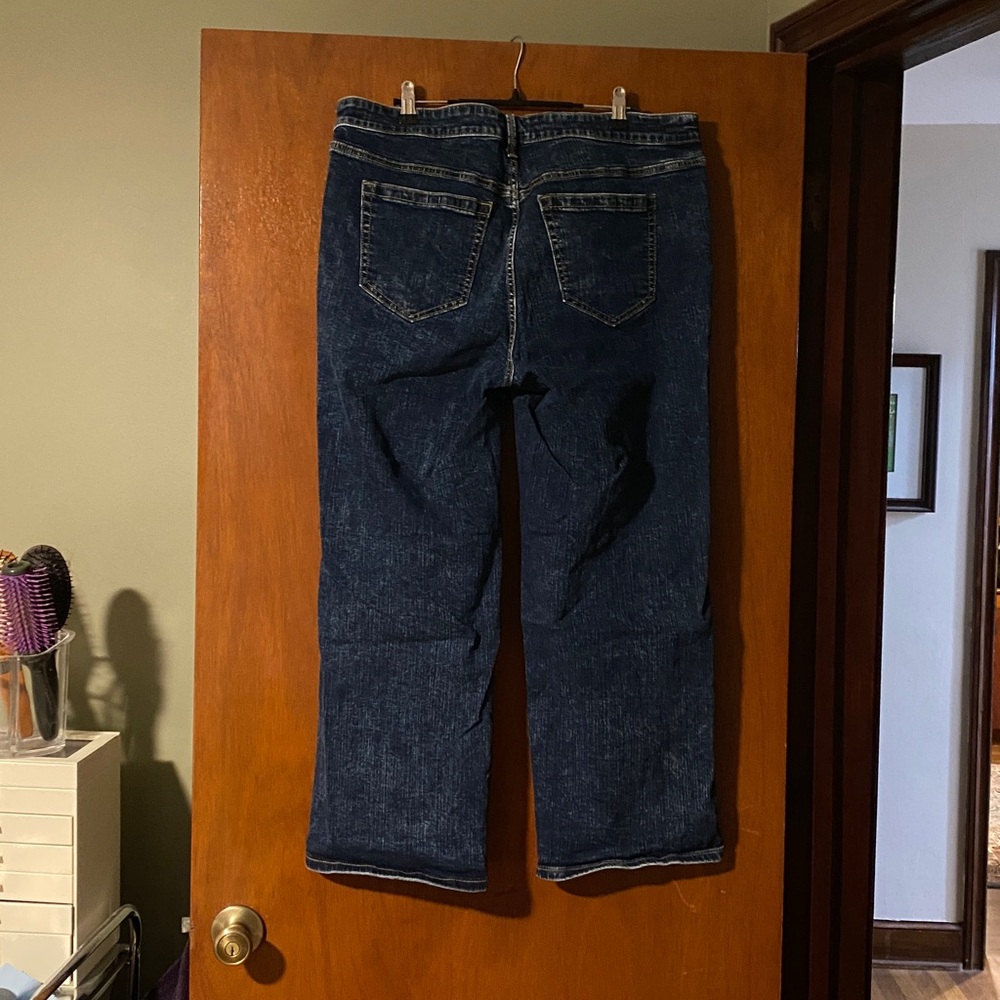 Torrid Dark Blue Distressed Boyfriend Jeans - Picture 2 of 4
